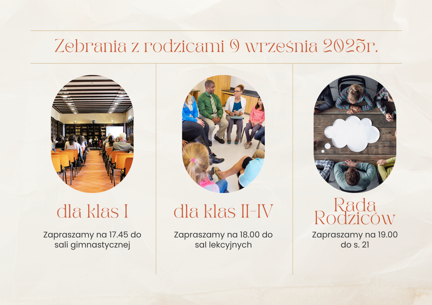 informacja o zebraniach