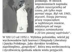 Anna Kałła - dyrektor XXI LO