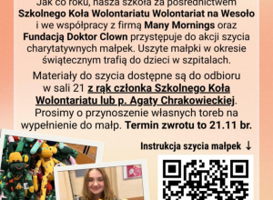 Wolontariat na Wesoło - Szycie Małpek 