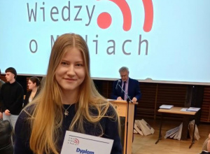 Amelia Wyrwicka finalistką Olimpiady Wiedzy o Mediach!