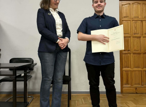 Stypendium Prezesa Rady Ministrów dla Szymona Włodarskiego z kl. 3a