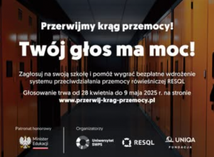 Projekt RESQL (walka z przemocą rówieśniczą) głosowanie w dniach 20-26 kwietnia 2026